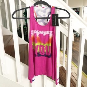 NWT Girl's Flowers By Zoe Tie Dye Tank Top